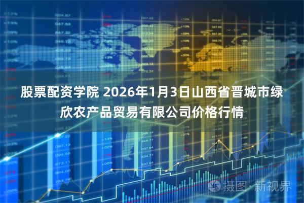 股票配资学院 2026年1月3日山西省晋城市绿欣农产品贸易有限公司价格行情